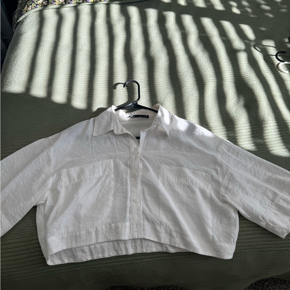 Zara White Crop Top